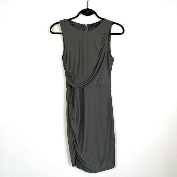 Dynamite Dresses & Skirts - DYNAMITE Dark Olive Ruched Draped Mini Dress Womens Size Small